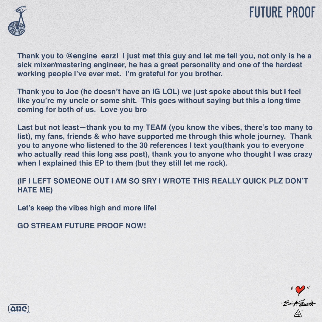 erickarcelliott's tweet photo. FUTURE PROOF EP OUT NOWWW!  any favorites yet? https://t.co/vrYxyDtVx3 https://t.co/mjBbf7Akvd