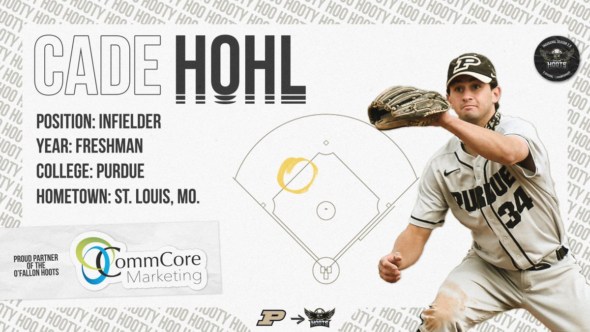 ofallonbaseball's tweet photo. 🚂 All aboard the Hoots train! We've got Boilermaker @cadehohl joining the Hoots squad this summer! 

📰 https://t.co/dudmozxzH8

#HootyHoo | @CommCoreMktg https://t.co/a7Ebhm07rW