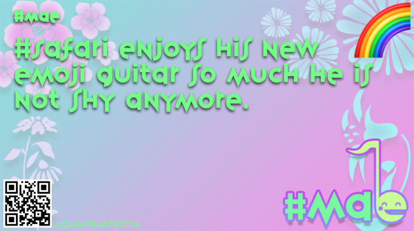 SecurityDEVA's tweet photo. #Safari enjoys his new emoji guitar so much he is not shy anymore. #GameCard #TG93Card $Tyler #TylerDeva #LetsCodeTyler #CodeTyler #Tyler #TG93 #TheGame93 #Q6367468782739 https://t.co/E0QqDWdLCT