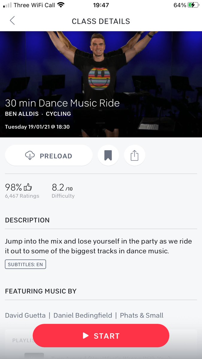 moscow77's tweet photo. @onepeloton more of this please! Best music I’ve heard on any ride so far. @BenjaminAlldis absolutely nailed it with the soundtrack on this one. https://t.co/Cl2sZnq7ch