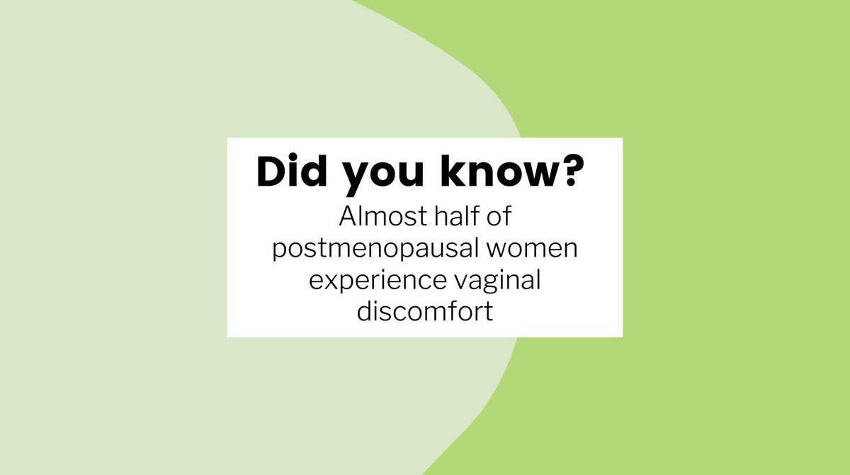 According to a survey in Canada, over 50% of women experience vaginal discomfort #postmenopause. Additionally, 88% of them experience #dryness and 49% experience pain during intercourse. Safe to say these are huge numbers 😳 #WomensHealth #HealthCanada #DidYouKnow