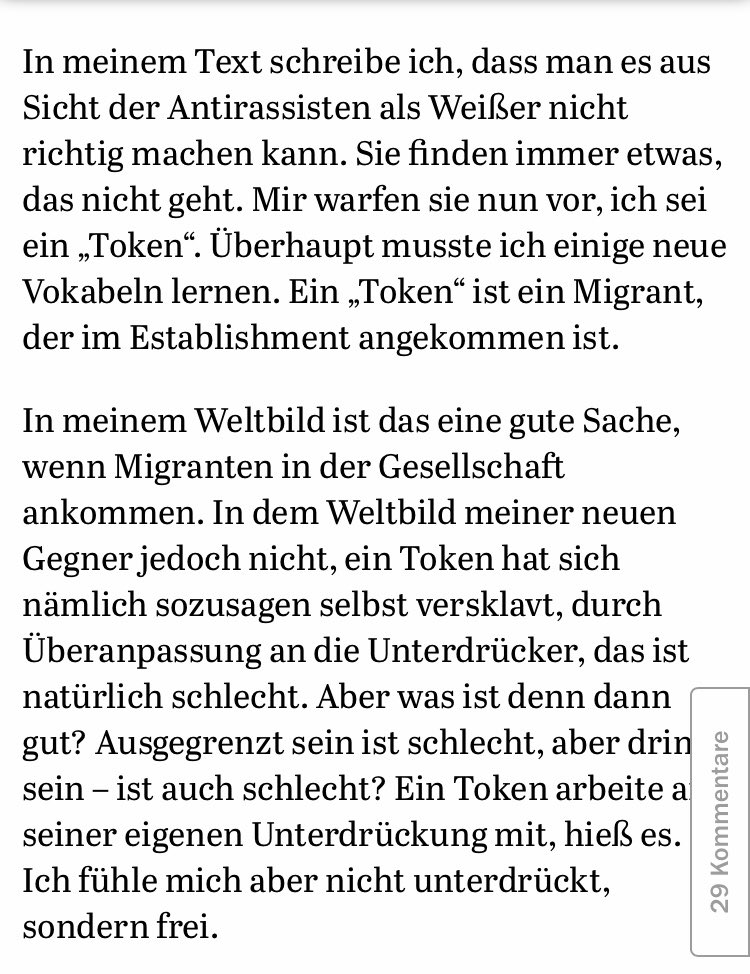 marga_owski's tweet image. Bevor es jmd falsch lernt, ein „Token“ ist kein Migrant, der irgendwo angekommen ist. Sondern ein Mitglied einer diskriminierten Gruppe, das symbolisch für die Gruppe steht &amp;amp; von sich selbst oder anderen als Beleg gesehen wird, dass die Diskriminierung wohl nicht so schlimm ist.