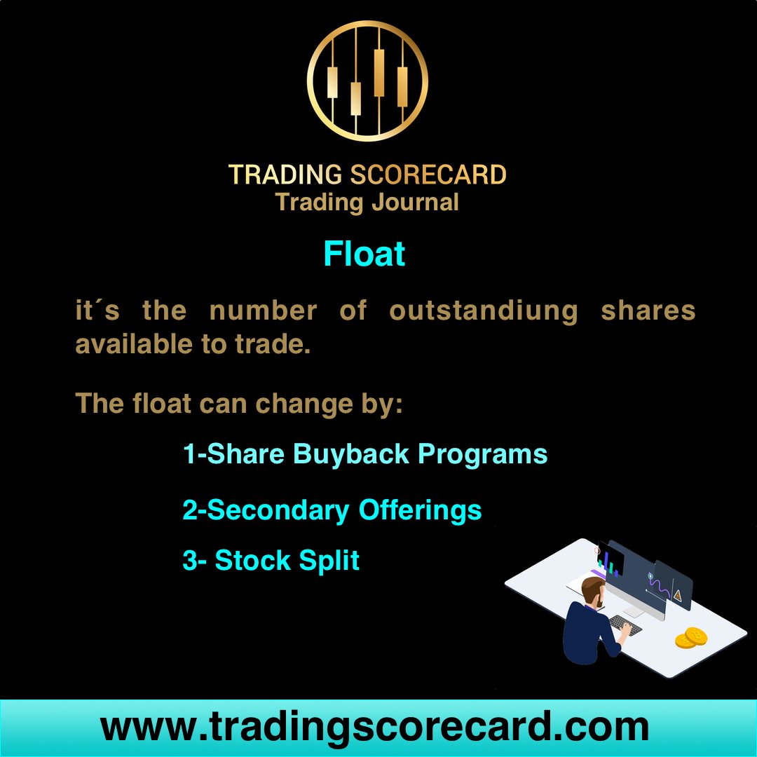FormulaBullish's tweet image. They float is the number or outstanding shares available to trade, join Trading Scorecard to record your trades and have a trading journal to align your strategy. #bitacoradetrading #tradingjournal #bitacorabursatil #recordyourtrades #tradingscorecard #bullishmarket #trading