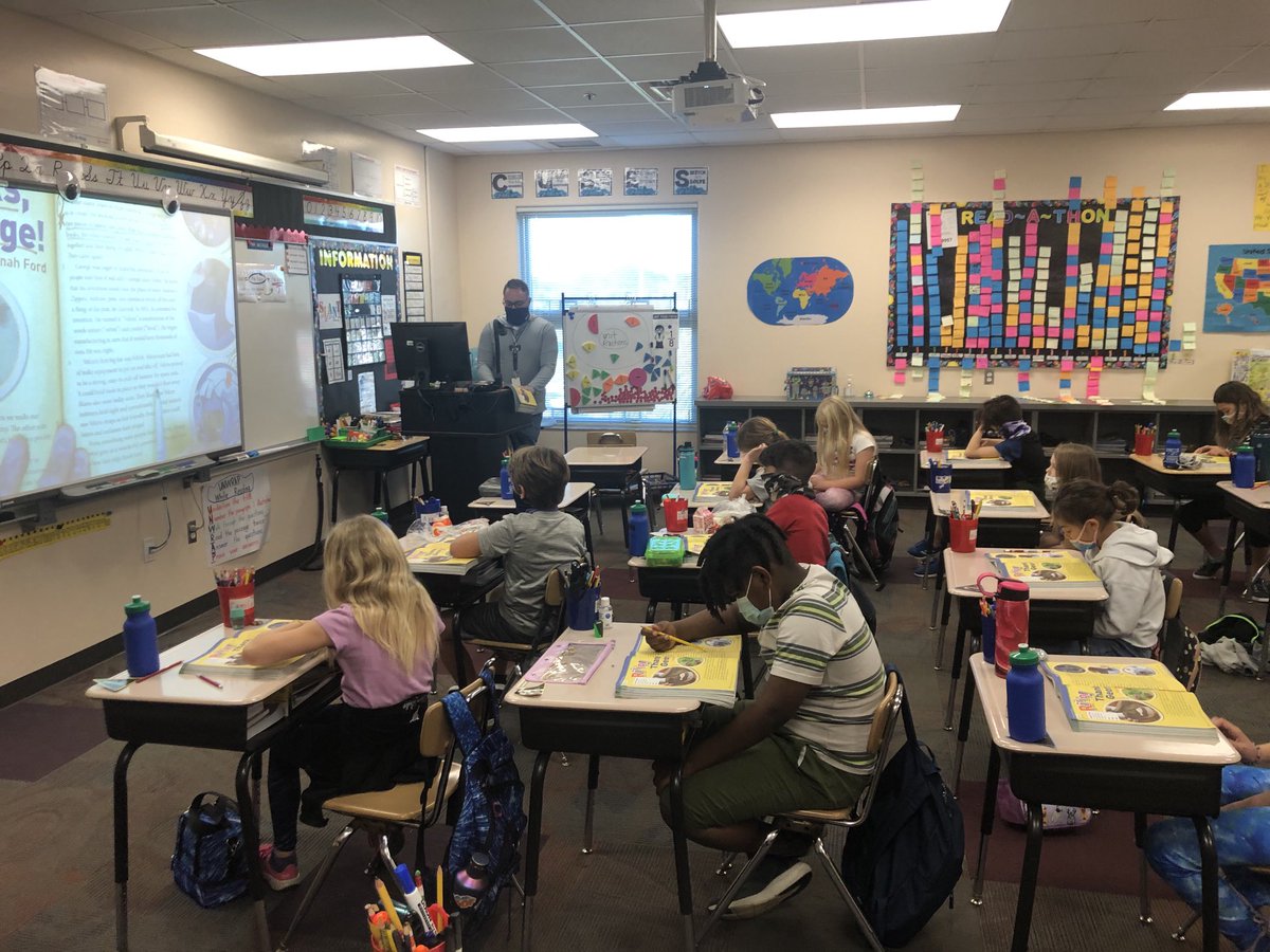 Dhatherop's tweet photo. Such a joy visiting @TanglewoodES today! Mr. McTague’s students were working hard citing text evidence to support their answers. Outstanding! #StandardsBasedInstruction ⭐️📚 https://t.co/6AD0zbjQIi