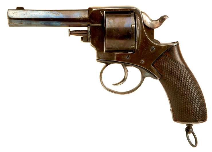 Here's an example of a Webley RIC, chambered in .450 calibre with a 6-shot cylinder. Widely used by police, civilians and of course as a private purchase side-arm for officers. 3/source -  http://www.deactivated-guns.co.uk/deactivated-guns/allied-deactivated-guns/deactivated-victorian-webley-ric/bulldog-type-450-revolver-with-accessories/prod_4385.html