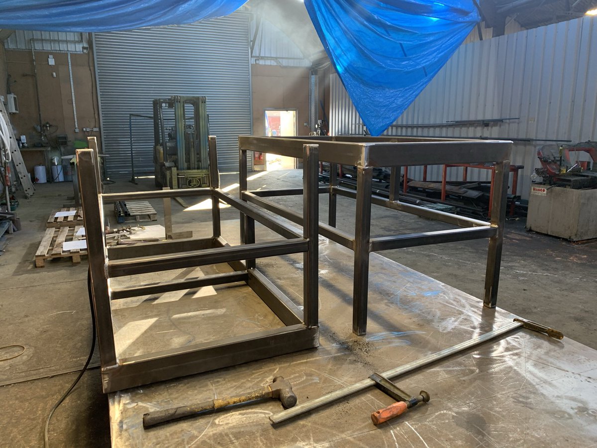NickTreacher's tweet photo. A couple of mild steel fabrications from this week for the flower and recycling industries at JWE HQ #fabrication #Flowers #recycling https://t.co/qYauFgSLvS