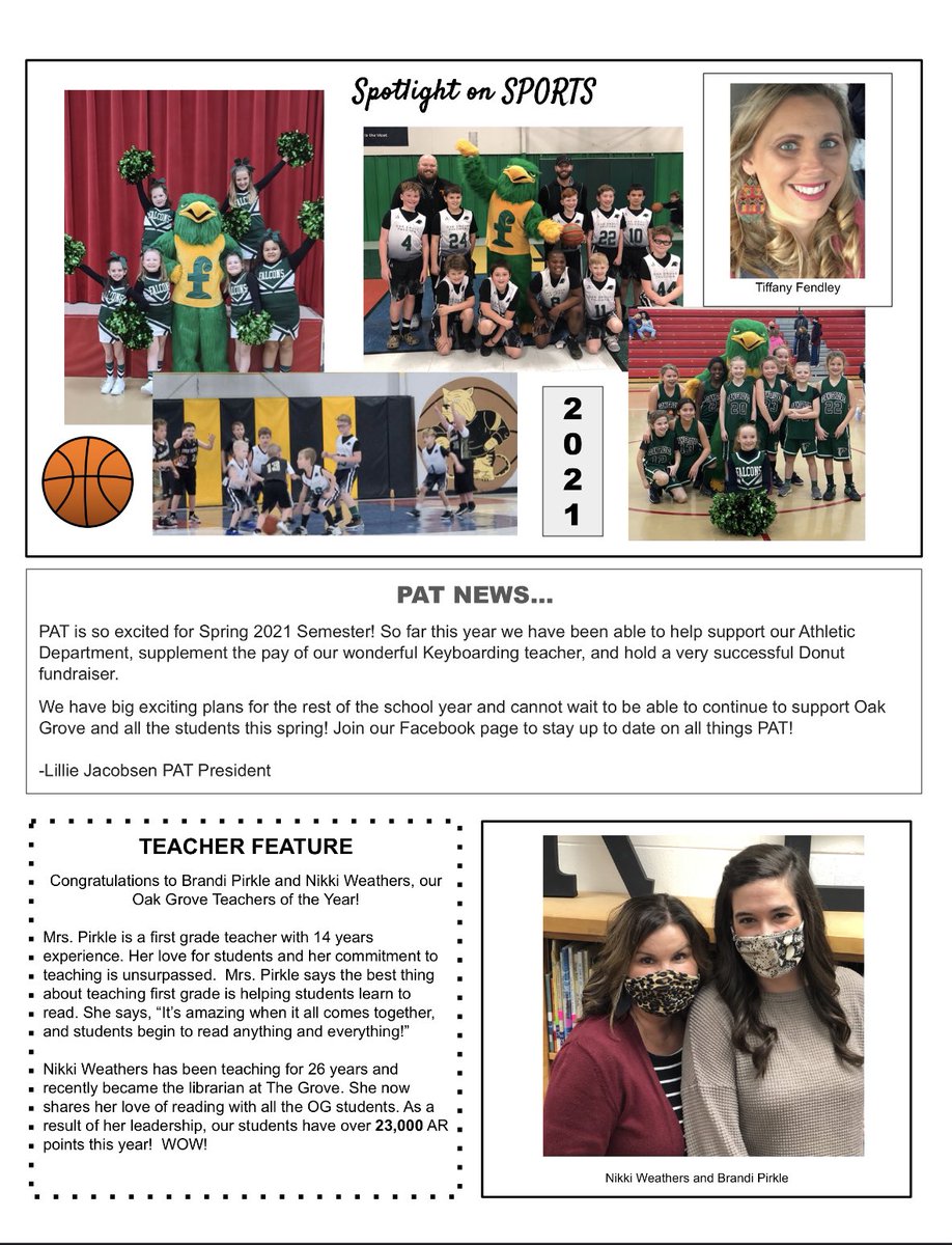 Check out our newsletter 💚 #falconpride