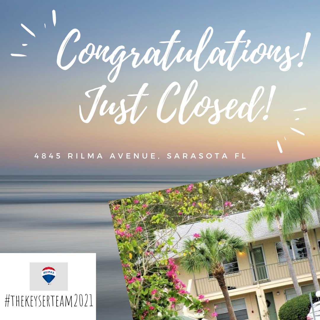 To Conclude our busy week in closings, #TheKeyserteam2021 closed 4!  We'd like to congratulate one of our repeat clients that has worked with me for years, and is a pleasure to work with in every single transaction! #keyserteam2021 #brettkeyser #SRQrealestate #floridainvesting