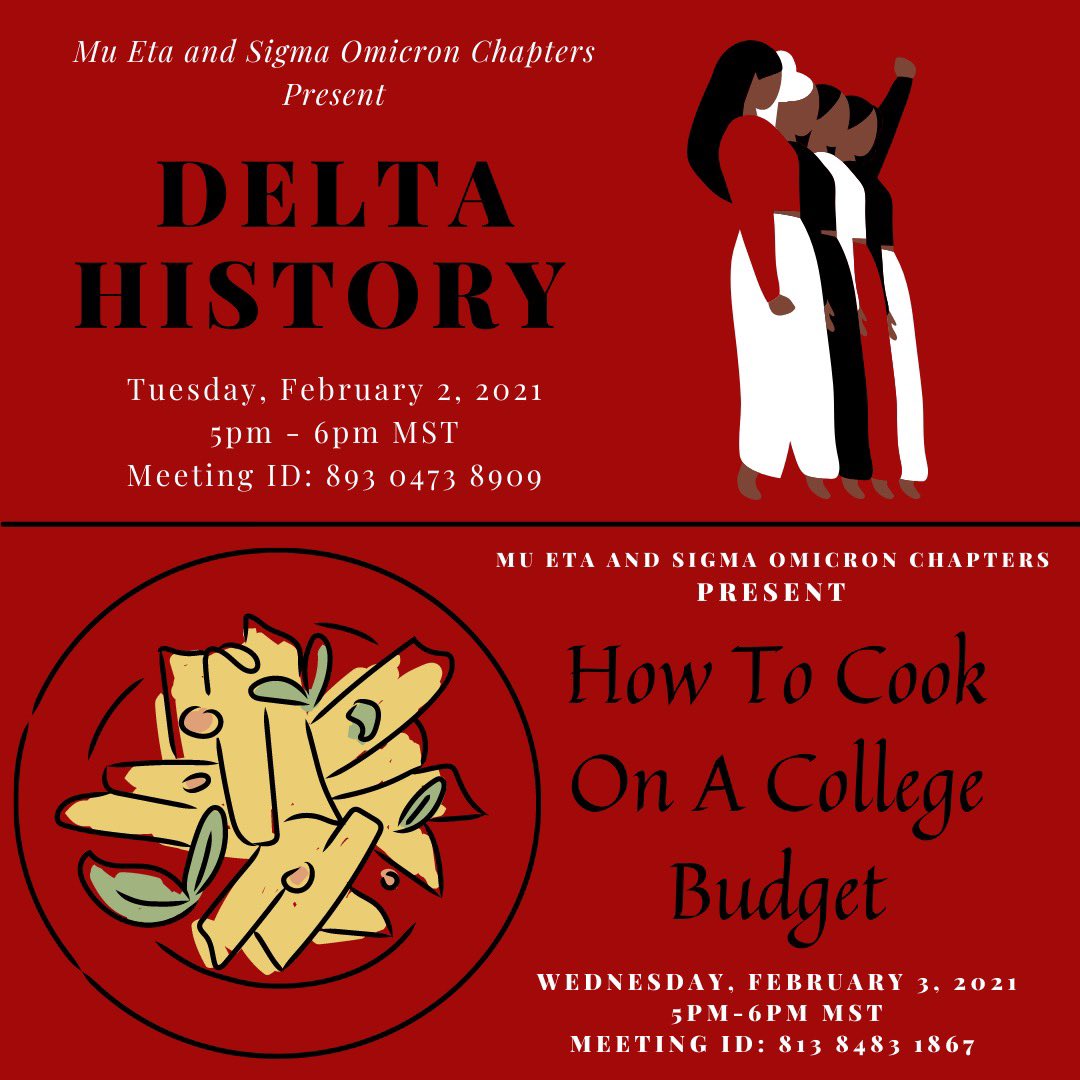 We are so excited to have our first events of the new year!! Make sure to save the dates for February 2nd and February 3rd as we join forces with the Mu Eta Chapter of Delta Sigma Theta Sorority, Inc. to kick off Black History Month on the right foot!♥️