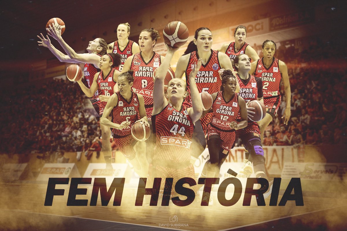 unigirona's tweet photo. ‼️ HEM FET HISTÒRIA ‼️

🙌 Per primera vegada, un equip català arriba als quarts de final de l’@EuroLeagueWomen 

Enhorabona equip! ❤️🖤

#SomhiUni #TenyoroUni https://t.co/g20au7jKDN