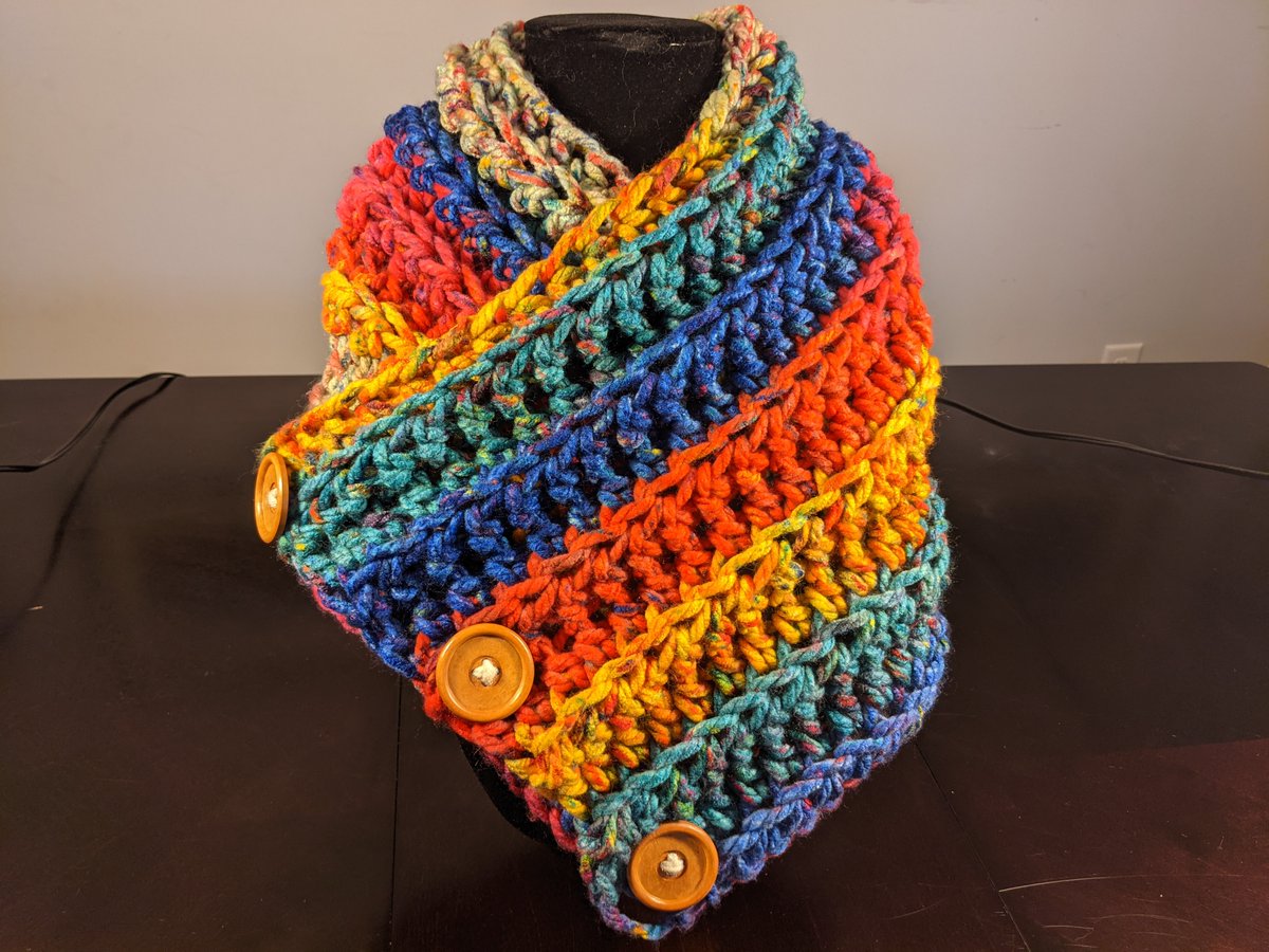 moonbasecrafts's tweet photo. Experimenting with some new patterns and yarns. Oversized is so fun!

Handmade Rainbow Cowl Set - Large Crochet Pom-Pom Hat - Chunky and Soft - Super Versatile Cowl - Oversized Bulky Fashion - Winter Gifts

https://t.co/vRt7tUXYjM

#crochet #etsy #Handmade #CowlAndHat https://t.co/yPvxrkuhRS