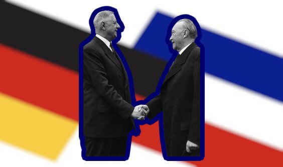 MetzFrontaliere's tweet photo. 🇫🇷🇩🇪 Il y a 58 ans, le 22 janvier 1963, le Général de Gaulle, citoyen d’honneur de #Metz, signait avec le Chancelier Adenauer le Traité de l’Elysée qui allait asseoir la coopération franco-allemande dans les domaines de la Culture, de l’Education,... #journeefrancoallemande https://t.co/BOWE8cWbAR