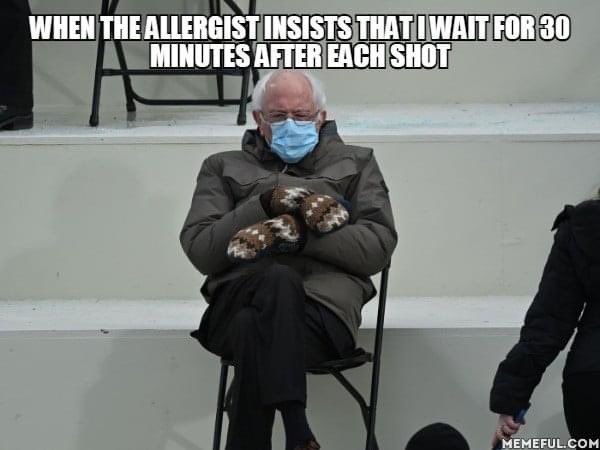 AllergistMom's tweet photo. There’s a Bernie meme for that! https://t.co/KmBgxmaAmj