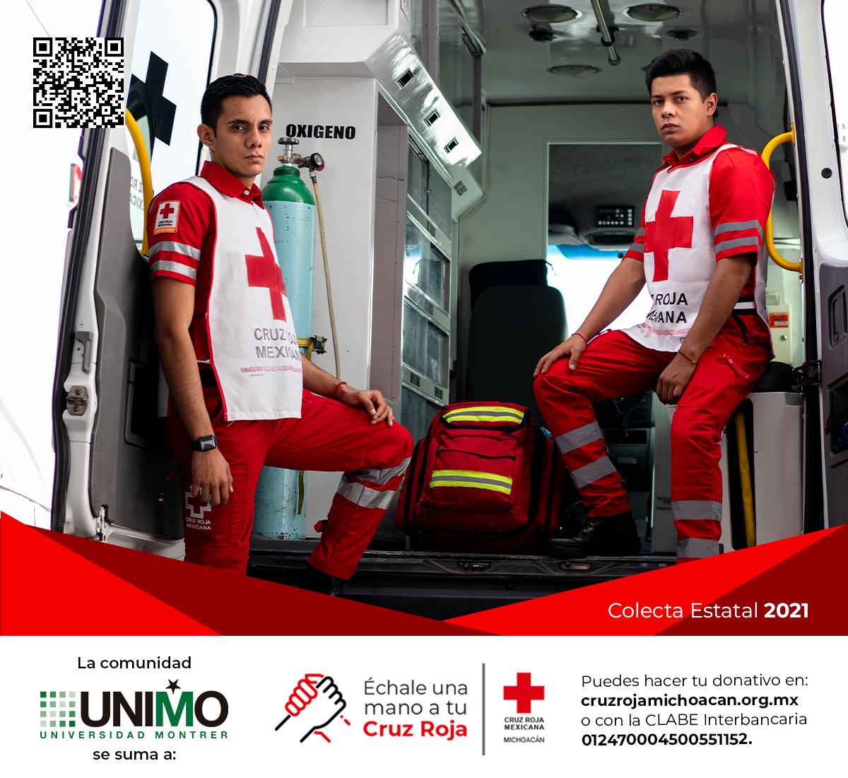 CruzRojaMich's tweet photo. Agradecemos el apoyo de @unimontrer por sumarse y echarnos una mano en esta #ColectaEstatal2021.

Tú también puedes ser un héroe. #Dona en https://t.co/qHHpXdgN3h o hazlo directamente en la cuenta BBVA 0450055115.

#Michoacán, ¡#ÉchaleUnaMano a tu Cruz Roja! https://t.co/6mwvJcMeJo