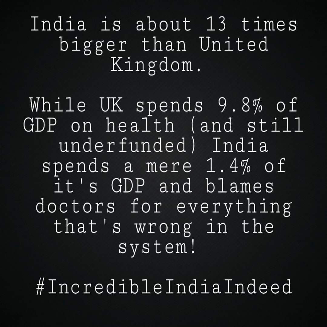 save_doctors's tweet photo. Spend more on public healthcare and stop blaming doctors for systemic failure

@MoHFW_INDIA @narendramodi @drharshvardhan @WHO 

#SaveDoctors #MedTwitter #India https://t.co/xruHNkjv7F