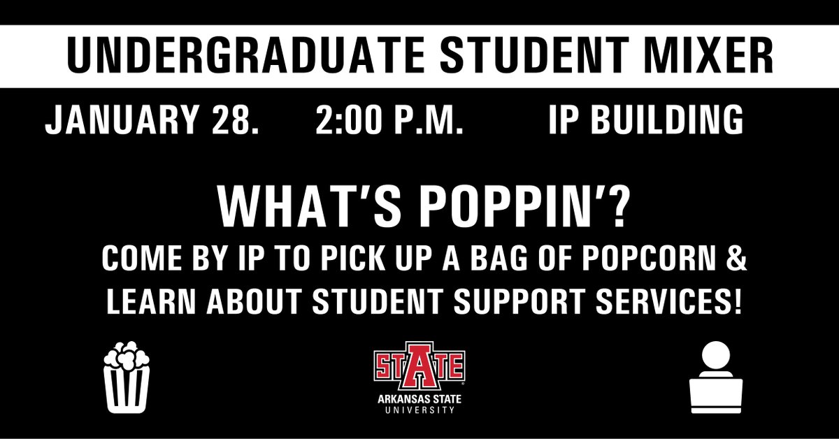 What’s poppin’, A-State? Pop by the International Programs office to learn more about the programs and services that International Programs offers!