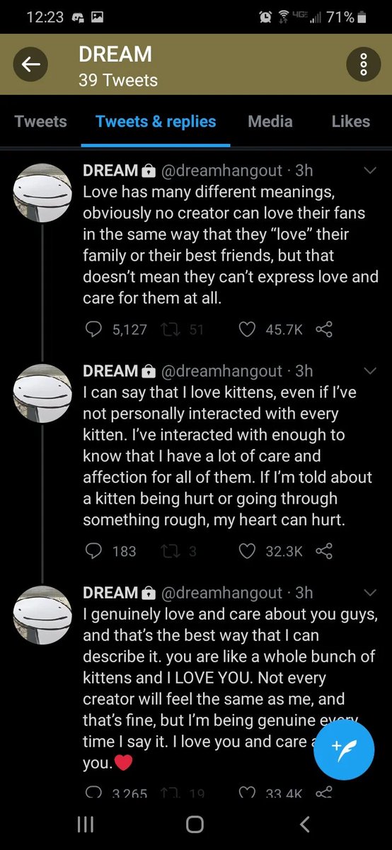  #dreamwaswrong bUt DrEaM dIdN'T eNcOuRage-listen up, it's time to put on your big kid panties and take accountability. dream lacks the effort to speak out against HIS FANS drawing cp of his friends, and his own sister without making jokes of the situation. take a second-