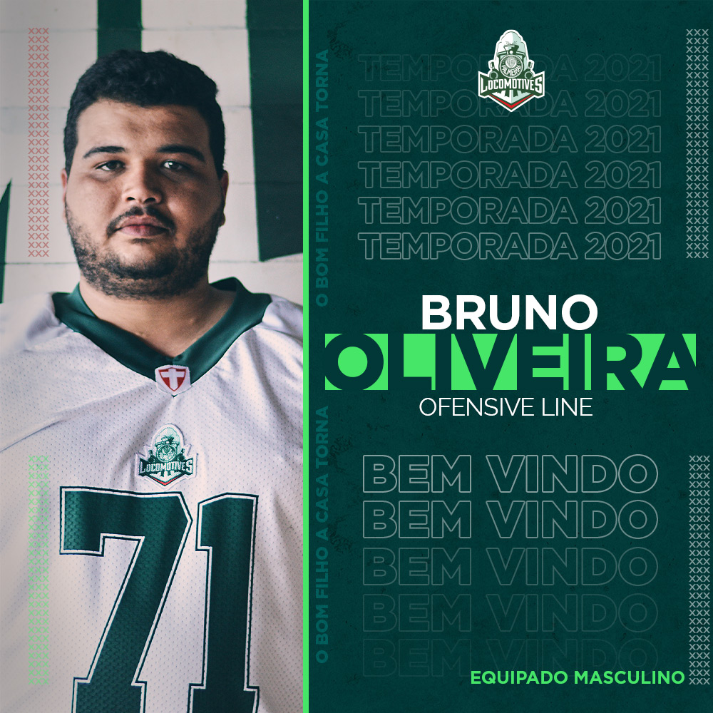 O Palmeiras Locomotives tem o orgulho de (re)apresentar o OL Bruno Oliveira! Bem-vindo de volta à sua Família! O bom filho a casa torna!
.
União e Glórias! 🏈
#uniãoeglórias #palmeiraslocomotives #locomotives #sep #OL  #palmeiras #fabr #football #futebolamericano #temporada2021