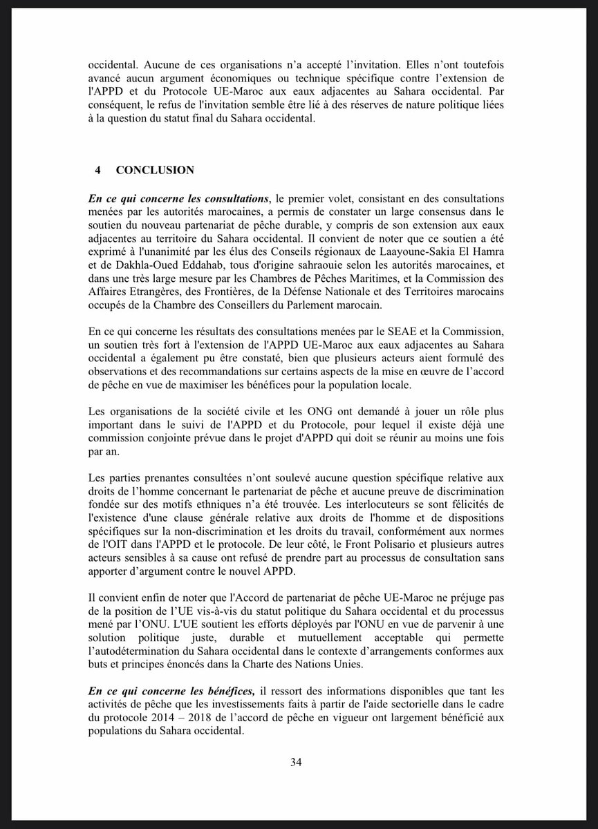  — « Le Maroc exploite unilatéralement les ressources » : VRAIMais  @KohenMarcelo omet de préciser que le Maroc —via les accords Maroc-UE — doit s’assurer que les populations du Sahara Marocain tirent un bénéfice conséquent des richesses du Sahara : ce qui est le cas.