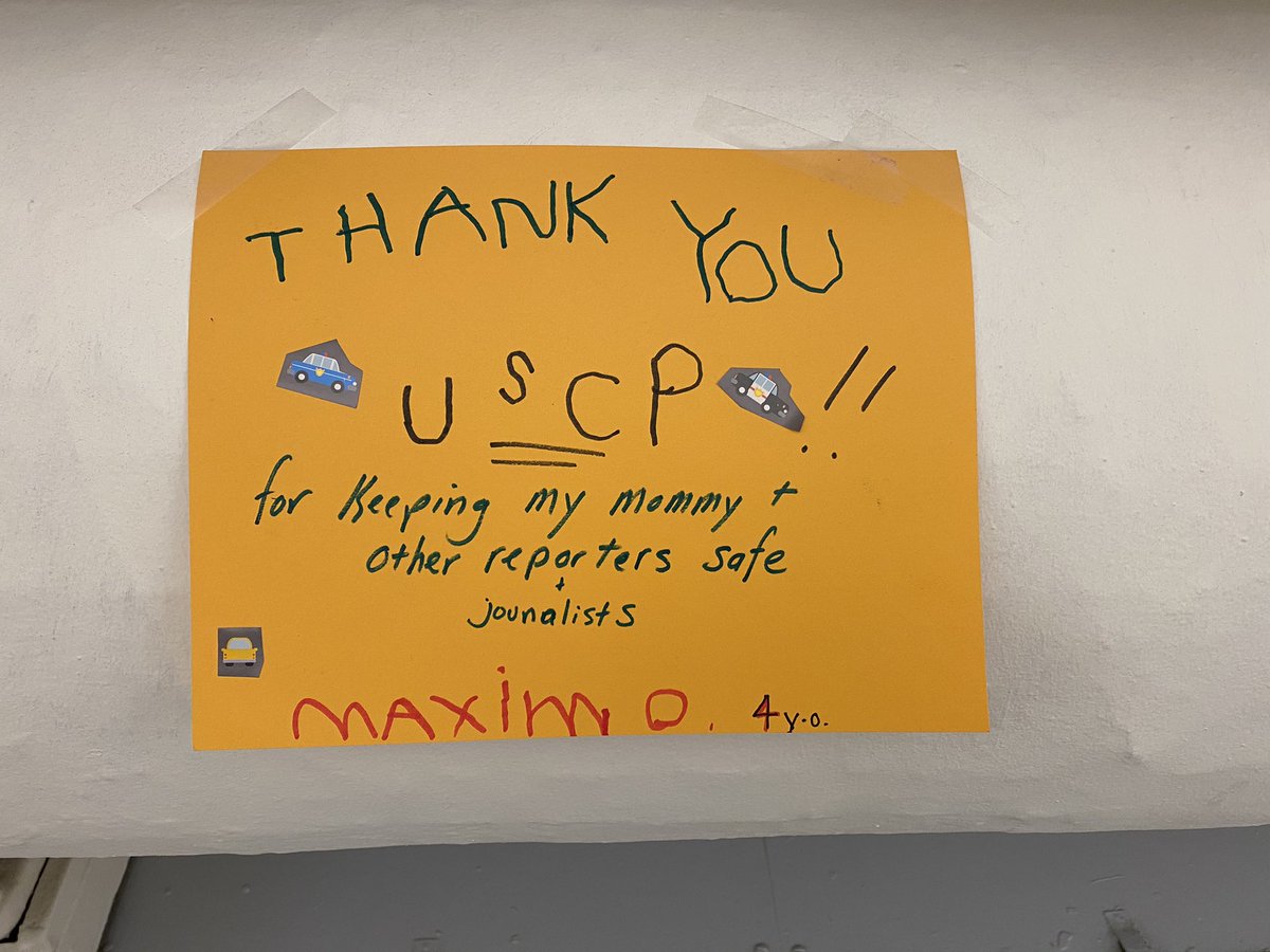 So many lovely signs thanking Capitol Police in the Cannon tunnel. But this one got to me