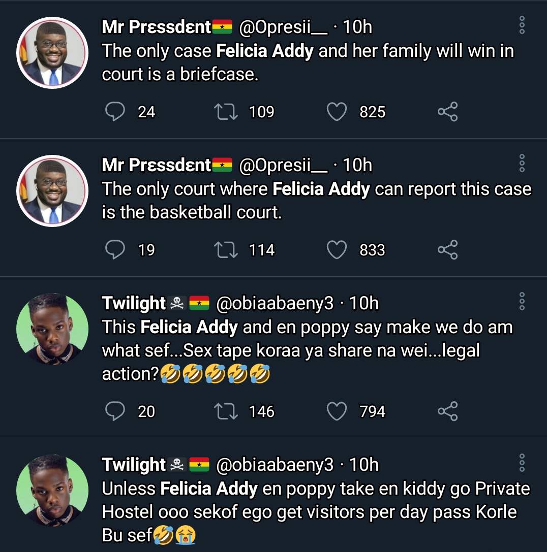 7. Some banter from tweeps on the Felicia Addy wahala