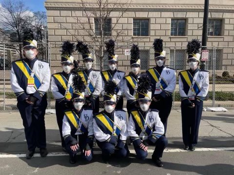 Mike Sasson, MHS Marching Percussion Instructor, performed as an alumnus with the University of Delaware Drumline at the 2021 Presidential Inaugural parade in Washington DC.  #MahwahConnects