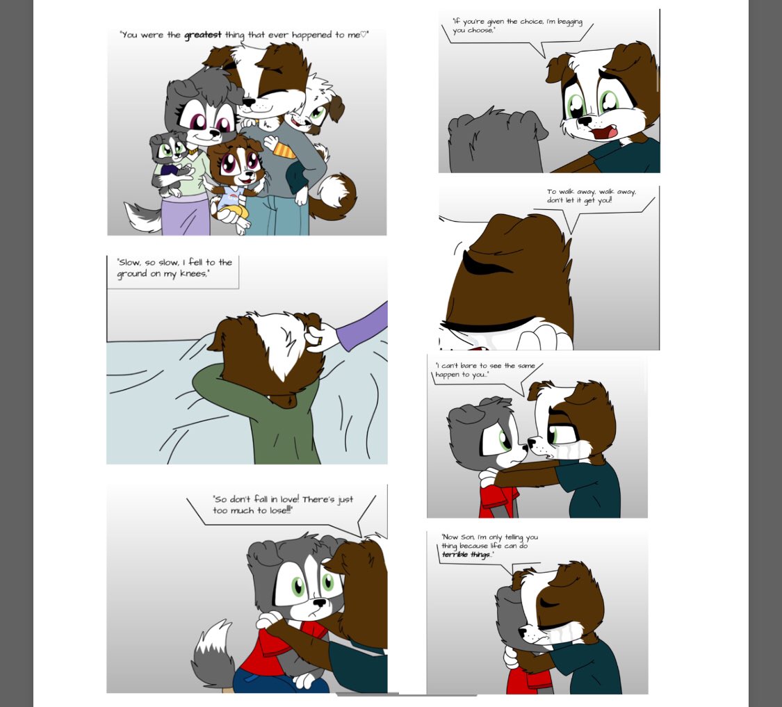 XxMiss_PiexX's tweet photo. “Terrible Things” comic (2/2)
#maydayparade #furryart #furry #comic #lyrics #anthroart #anthroartist #furryartist #furrycommission #furryfandom #furryocs #emo #emosong #FurryFriday #originalcharacters #furrycomic https://t.co/p1BPz4VLc2