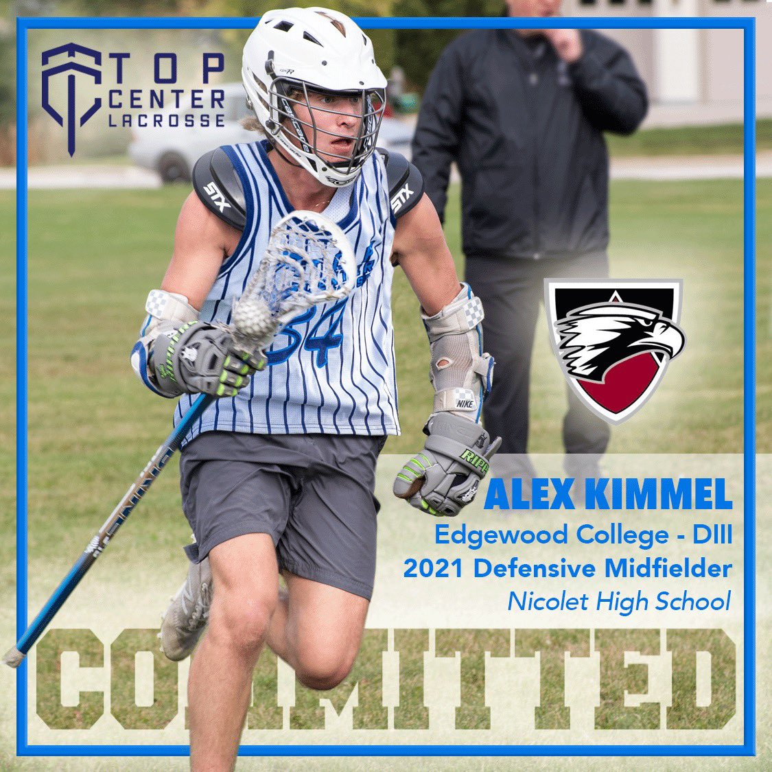 #commitmentalert 

We want to give a huge congratulations to 2021 Defensive Midfielder Alex Kimmel who will be attending Edgewood College this fall to play DIII lax and study Business!

#TCLX 

<a href="/LakeshoreLC/">Lakeshore Lacrosse Club</a> 
<a href="/EdgewoodMLAX/">Edgewood University Men’s Lacrosse</a>