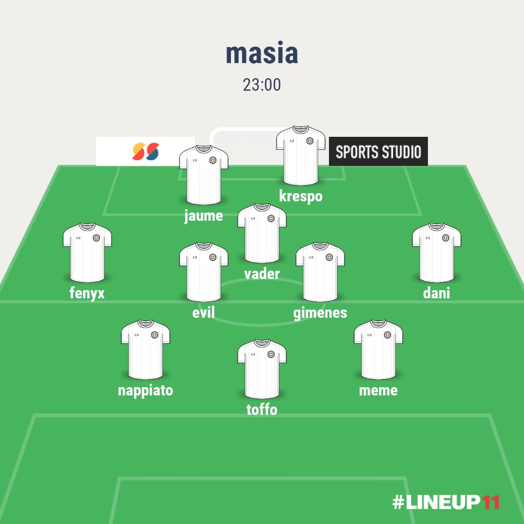Alineaciones primer y segundo partido VS THE TEAM a las 22:30 y a las 23:00 de la liga pes pro