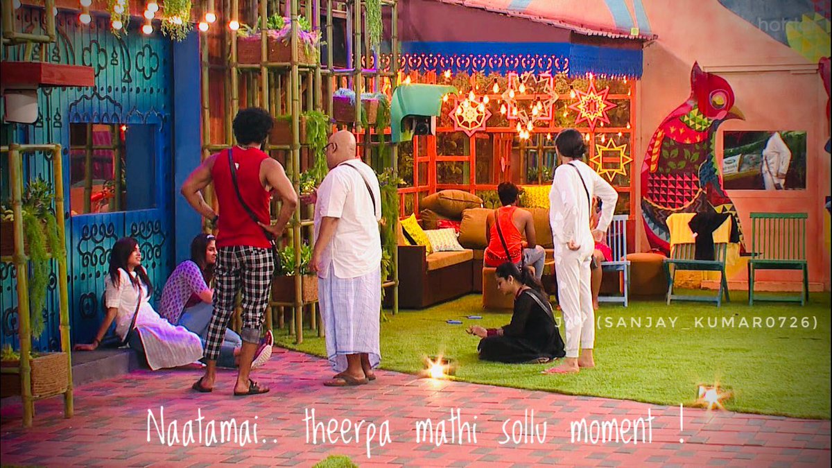 Day3: Kadalaimittai  - That cute expression wen Rekha talks abt kadalaimittai. Rest of the day was Issues issues & more issues.. .The day ended with a cute banter & warning to  #Bala when he told her - Idhukku ellame karanam née dhanRamz: Venaaaaaammmm ! 10/n