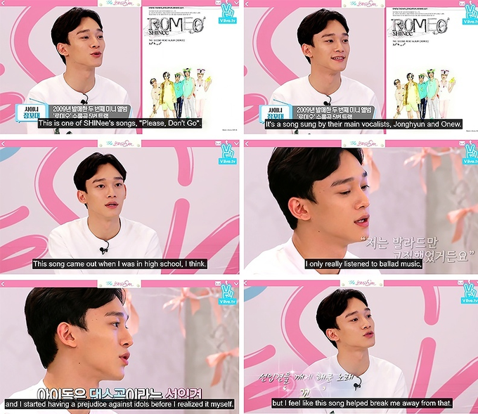 we obviously have to start by remembering that jongdae used to have prejudice against idols, but 'please don't go' by jonghyun and onew changed his perspective. now he's breaking the stereotypes himself all thanks to shinee!