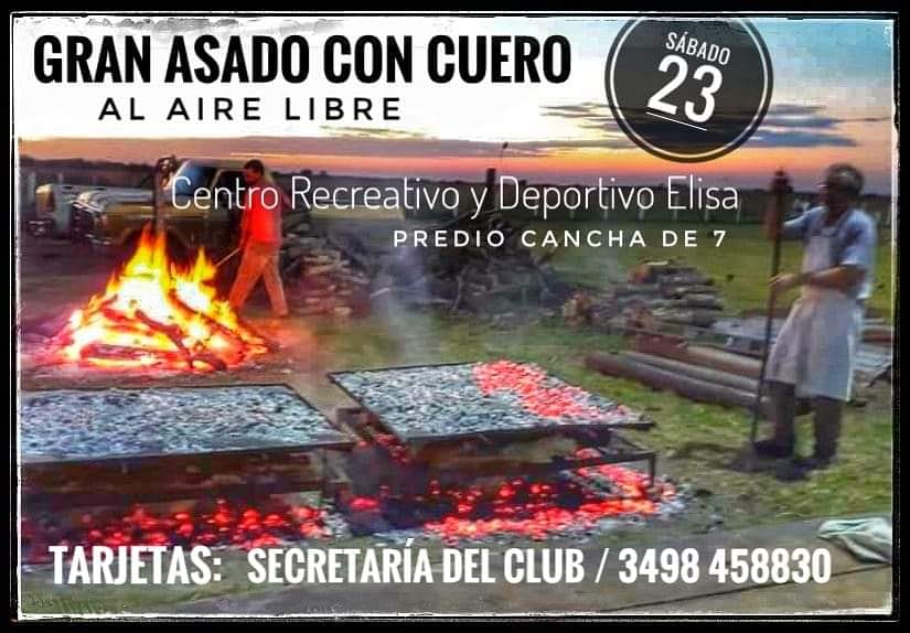 GRAN ASADO CON CUERO EN EL CLUB🤗

🍽️TARJETAS A LA VENTA: Secretaría del Club
👉Mañana sábado abierto de 9 a 12 hs
