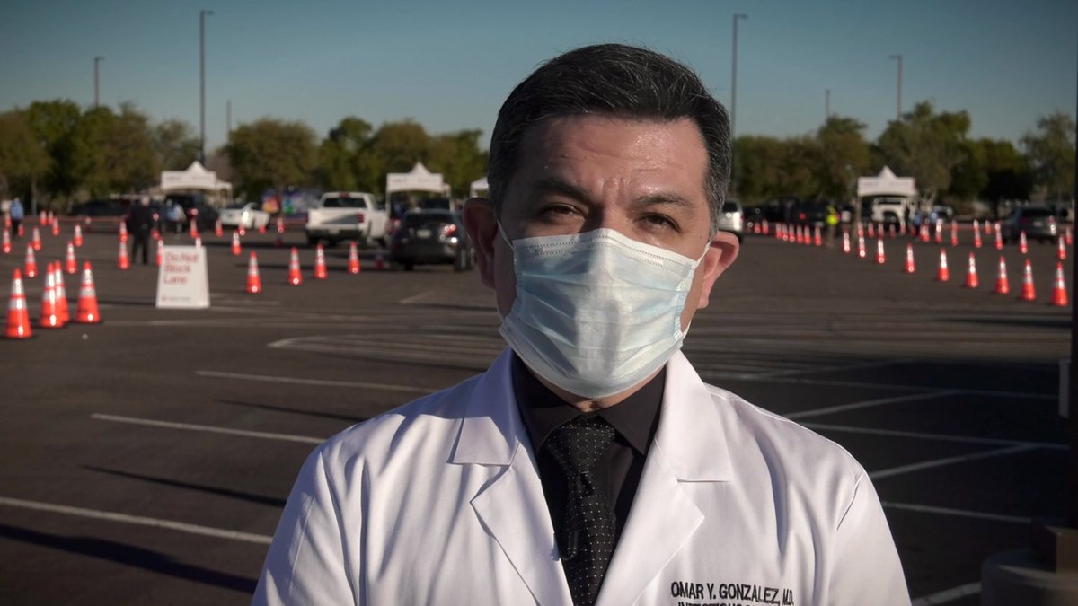 Even though the COVID-19 vaccine rollout is underway, the pandemic isn’t over yet.

Dr. Omar Gonzalez, epidemiologist for Dignity Health in Arizona, reminds us that it’s still important to wear masks, practice social distancing and wash our hands frequently. https://t.co/Z85xPzMXgC