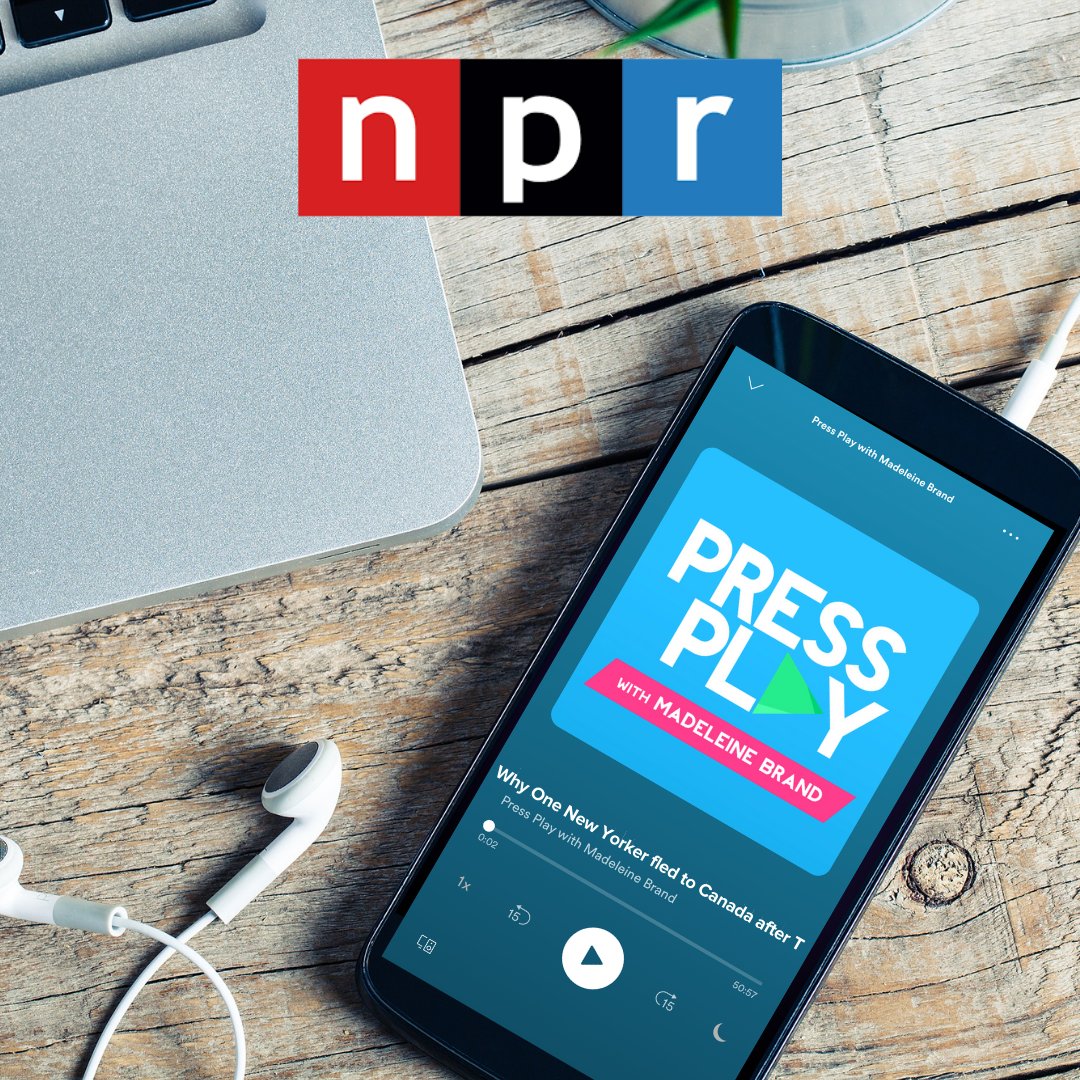 SShainbart's tweet photo. Thanks to @TheMadBrand for talking to me on her show "Press Play" for @kcrw! 

We talked about the hurdles I faced immigrating to Canada from the U.S. and my book "I Actually Did It!: Becoming Canadian because of Trump."

Listen here: https://t.co/hXvhK6HTLU https://t.co/dScEfJdZUO