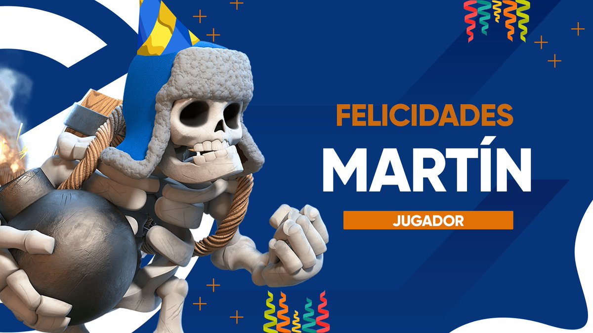 #CR👑 | Cumpleaños

Feliz cumpleaños @MartinCr04 te desea la familia Mega Esports 🎉🎈

Eres una gran persona que se merece todo, sigue adelante cumpliendo tus sueños y nunca dejes de seguir deleitándonos con tu gran talento en competitivo 🤳

#GoMega #WeAreMega 🤖💙