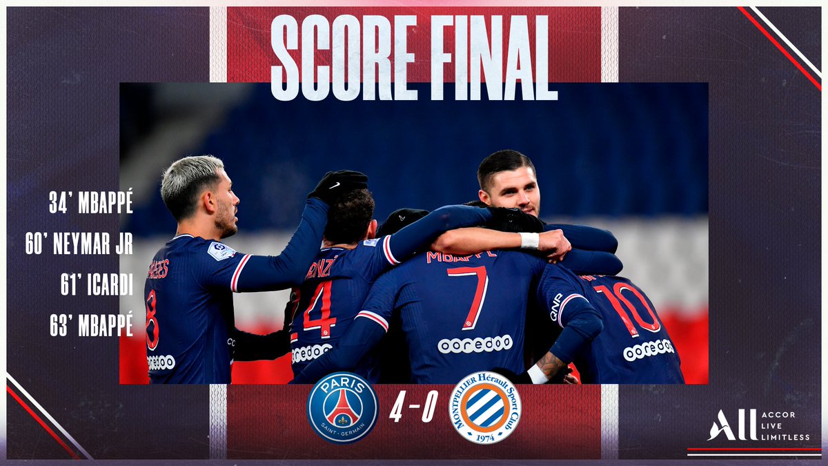 Une deuxième mi-temps riche en buts et une large victoire ! (4-0)
#PSGMHSC 

🔴🔵 #ICICESTPARIS
