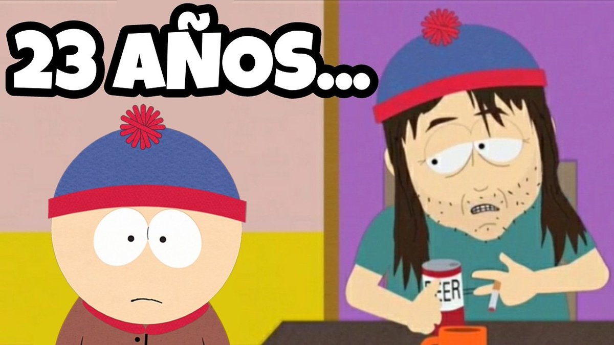 estupidopunk's tweet photo. https://t.co/QsIZ1ej0Gi
Uu video súper pedido llega ahora y no en forma de fichas. ¿Por qué no pasa el tiempo? Vayan a verlo.
#StupidPunks #SouthPark #Tiempo https://t.co/6dAeT4Fb0E