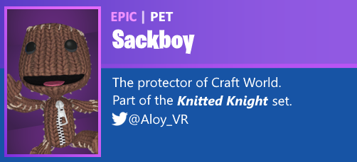 Aloy_VR's tweet photo. [FORTNITE CONCEPT]
Sackboy &amp; Vex!
I've had a lot of fun playing #sackboyabigadventure on PS5 and thought that they would be a great addition to Fortnite with it's new gaming legends series!
#Fortnite #FortniteCreative #FortniteCreativeArt #FortniteConcept #Sackboy https://t.co/3utxXRFZso