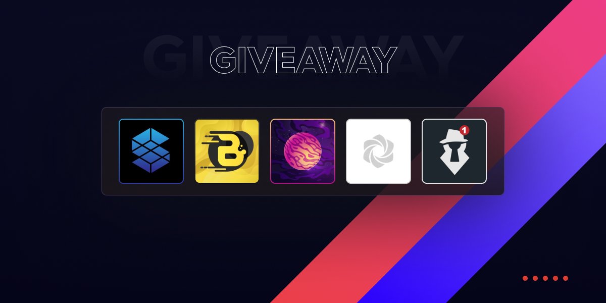 Giveaway!!! 🎁🎁🎁

-@SolidNotify 2x monthly invitea
-@OmniNotify 1x free month
-@ButterNotify 2x monthly renewals
-@CosmicCalls 1x Lifetime key
-@PrvtNotify 1x free month

Like, Rt, Follow, Tag a friend 

Ends in 48 hrs!!!