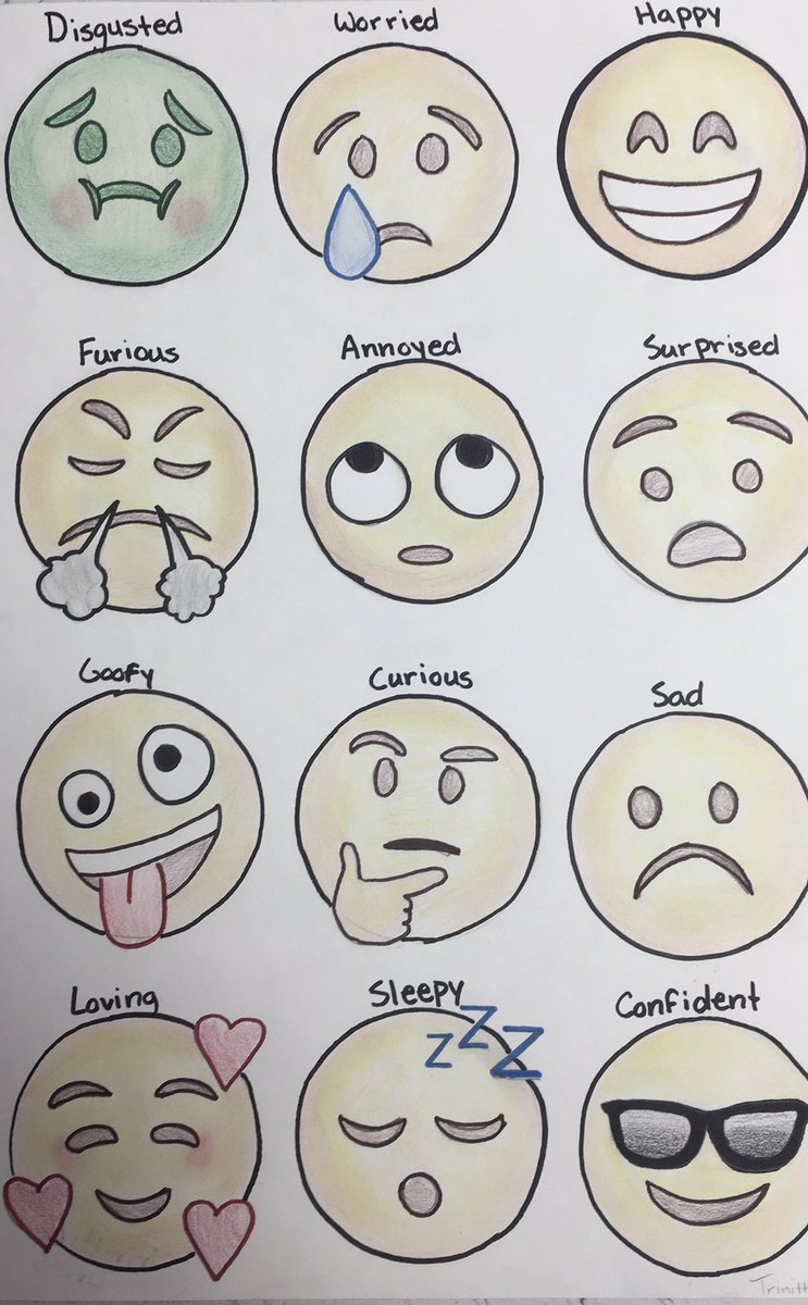 MrsYzar's tweet photo. Human Growth students created posters identifying 12 Emotions as we talk about social/emotional development.
I’m feeling...
#ksfcsed #thinkingofothers #identifyit https://t.co/jwTwZiMcvf