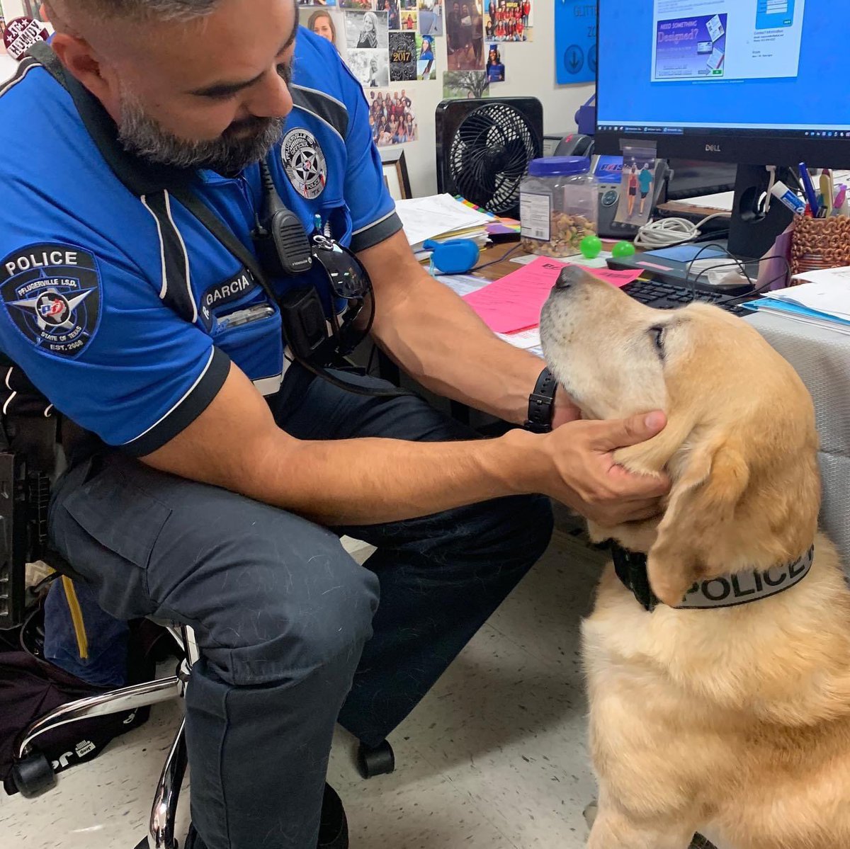 It is with a heavy heart that we announce the passing of retired K9 Roy today. Roy started with PfISD Police in 2013 and served alongside Lt. Sacksteder &amp; Ofc Garcia before retiring in 2019. Please keep our family in your prayers 💙💛🐶 <a href="/pfisd/">Pflugerville ISD</a> <a href="/PfISDHR/">Pflugerville ISD Human Resource Services</a> <a href="/DougKillian/">DougKillianPhD</a>