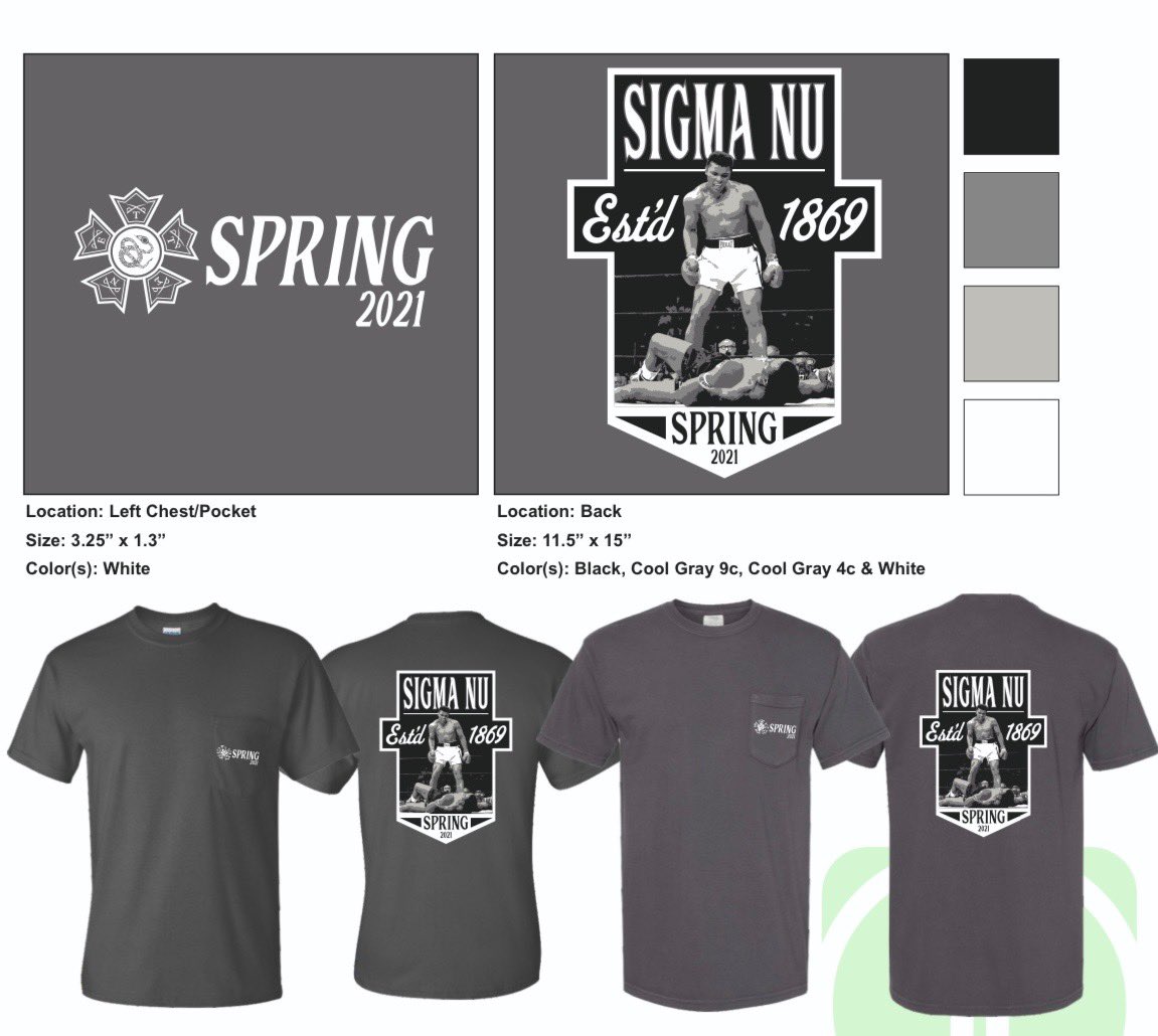 We are now selling our spring rush shirts if interested in buying a rush shirt text Christian Cotto (312).719.6092🐍