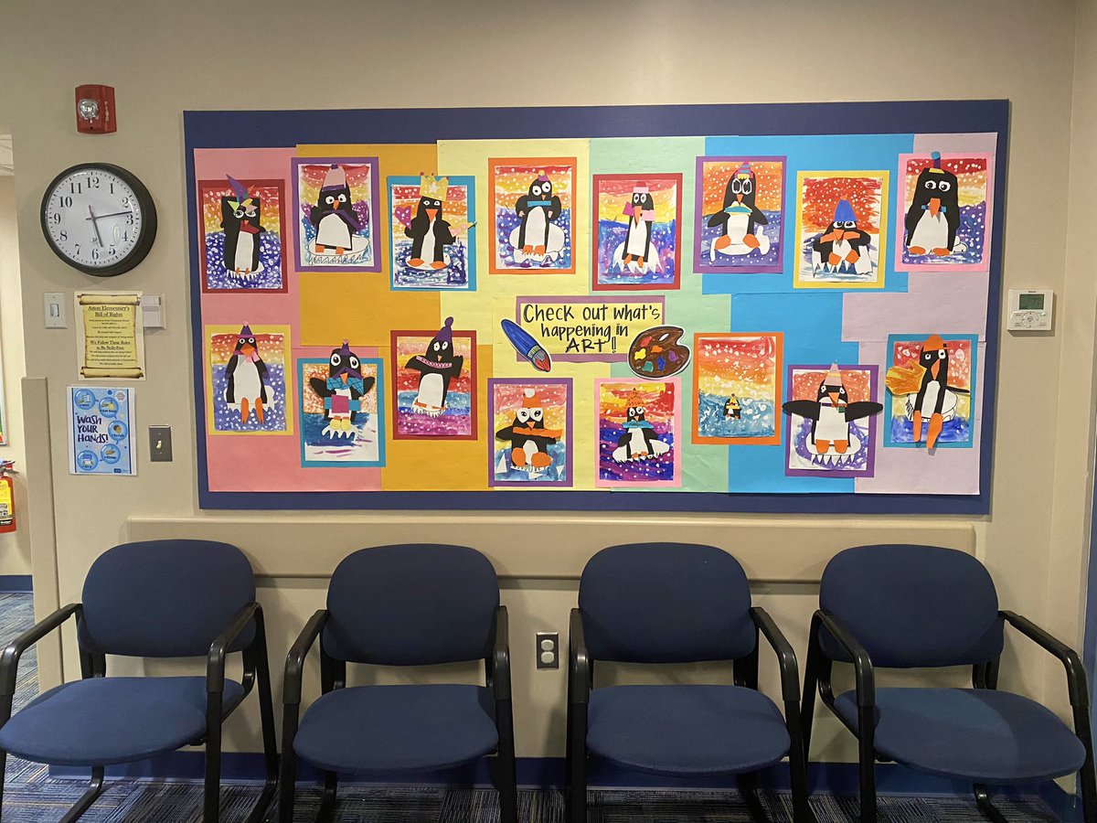 That’s a wrap! My first pieces of art uploaded to #artsonia and hung in the office at Aston. #artteacherlife