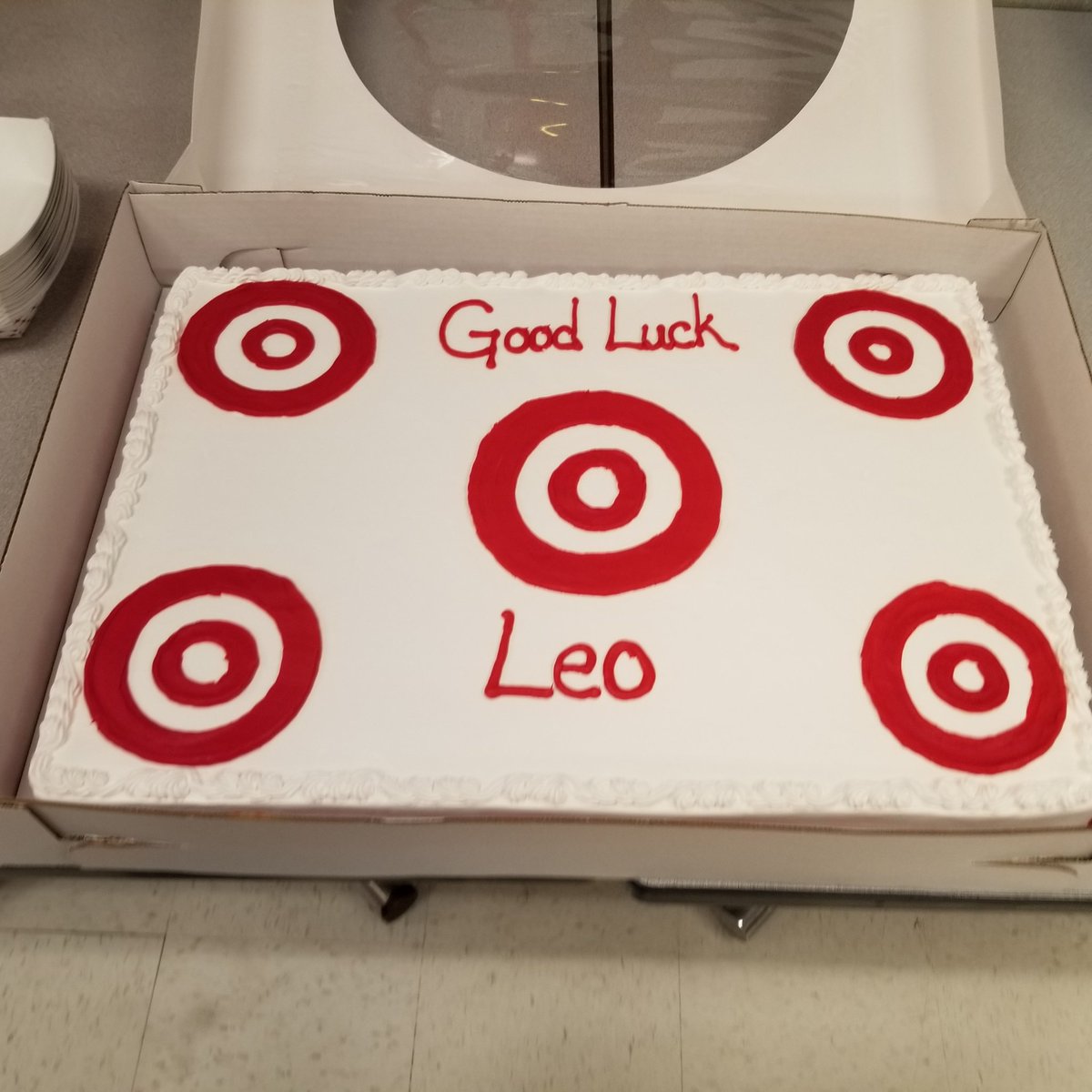 SLyonsT0834's tweet photo. Saying good luck to our SD as he starts the next chapter in his target career! We will miss the memes, water balloon tosses and new ideas on modernization.  @LeoGreenT0834 @staceypartida @JohannaMG3 @VMLMAGGIE1 https://t.co/93ToWuZiVK