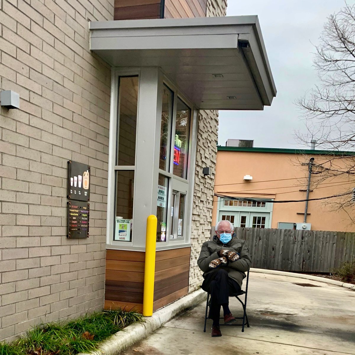 Waiting for #cajuneggnogdaiquiri season to come back 😋⁣
⁣
But don’t forget - we have KING CAKE 👑🍹⁣
⁣
#itsgonnabeawhile #hadtodoit #berniememe #Berniememes