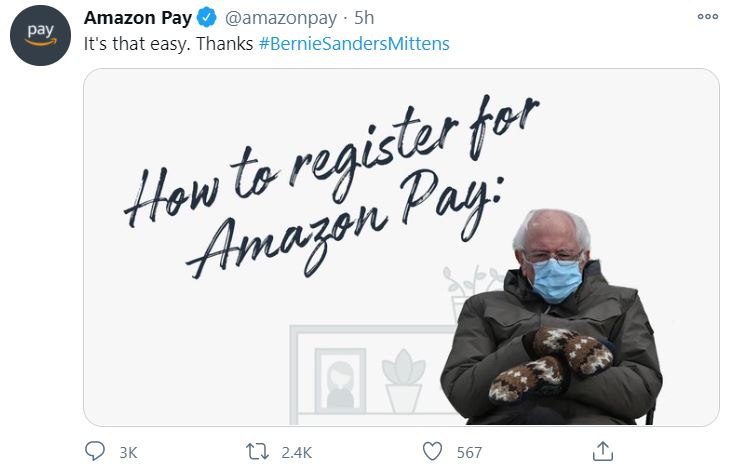 DemSocialists's tweet photo. Maybe first allow your workers to organize without harassment, pay living wages, and pullback on your horrific speedup work conditions, @Amazon, instead of say trying to coopt Bernie memes. https://t.co/NXR7hvJWNf