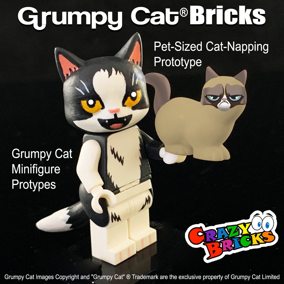Time for free Grumpy Cat Bricks! The Pokey minifigure has been unlocked! Next, if we hit 17K EVERYONE will get a FREE Pet-Sized sitting Grumpy Cat!
After that is a Second freebie — The Cat-Napping Pet-Sized Grumpy Cat!
Share the link:
kck.st/3oCh0g0