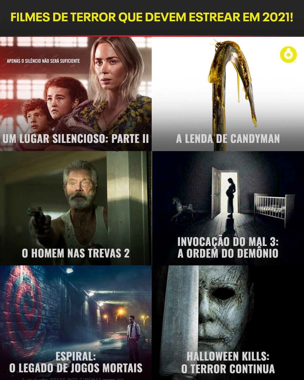 Space Brasil on X: Qual desses filmes de terror que devem estrear em 2021  você está com mais ansiedade de assistir?  / X