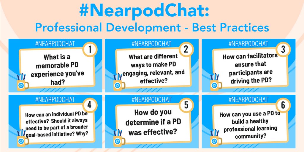 nearpod's tweet photo. 🎉 Join us for the #NearpodChat next week on Wednesday! 🎉

💙 Topic: Professional Development - Best Practices 
⏰ Time: 8 pm ET
📆 Date: Jan 27
👨‍💻 Host: @seanmarnold 

Retweet if you will be joining us! 🌟 https://t.co/1f4xXsEAG1