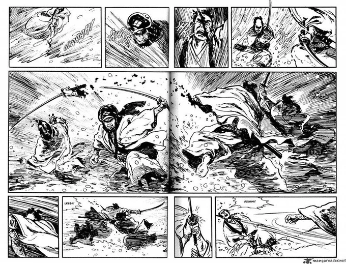 @AshcanPress Every scene fight in Lone Wolf and Cub 